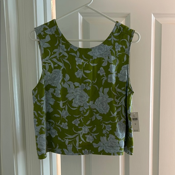 Maeve Tops - Floral Green Sleeveless Top